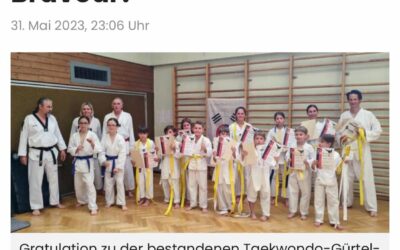Regionalmedien: 31. 5. Gürtelprüfungen